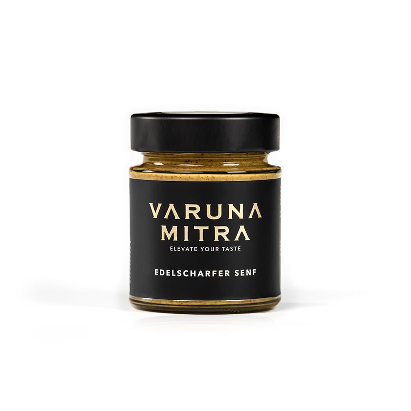 Varuna Mitra Edelscharfer Senf Glas Produktfoto