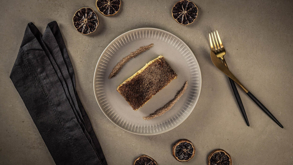 Zitronen Churro Cheesecake mit Zitronen Senföl