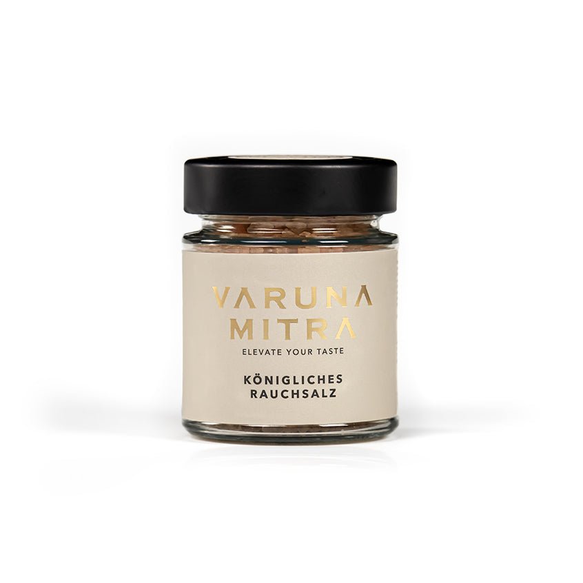 Varuna Mitra Rauchsalz Glas Produktfoto auf weiß